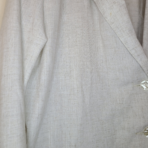 Sag Harbor cream linen Jacket - Picture 5 of 7